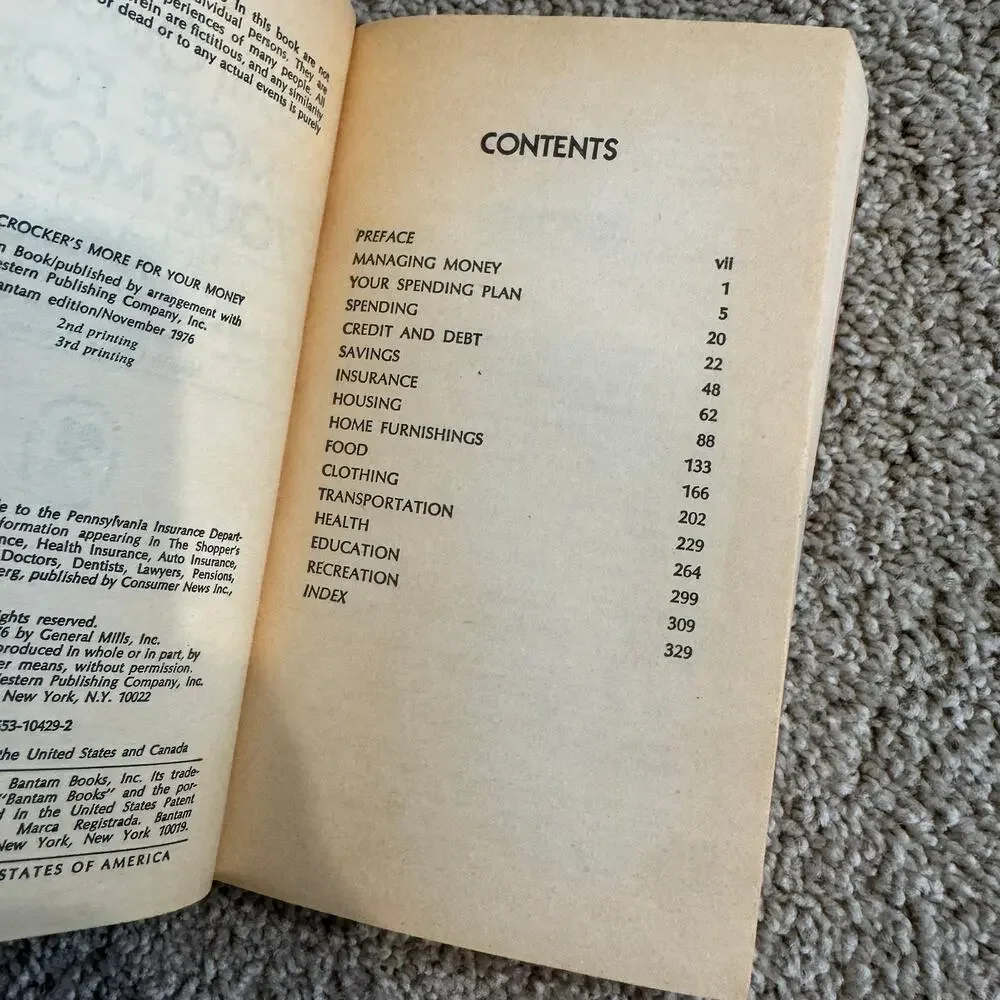 Vintage Paperback Betty Crocker's More For Your Money 1976 General Mills Bantam